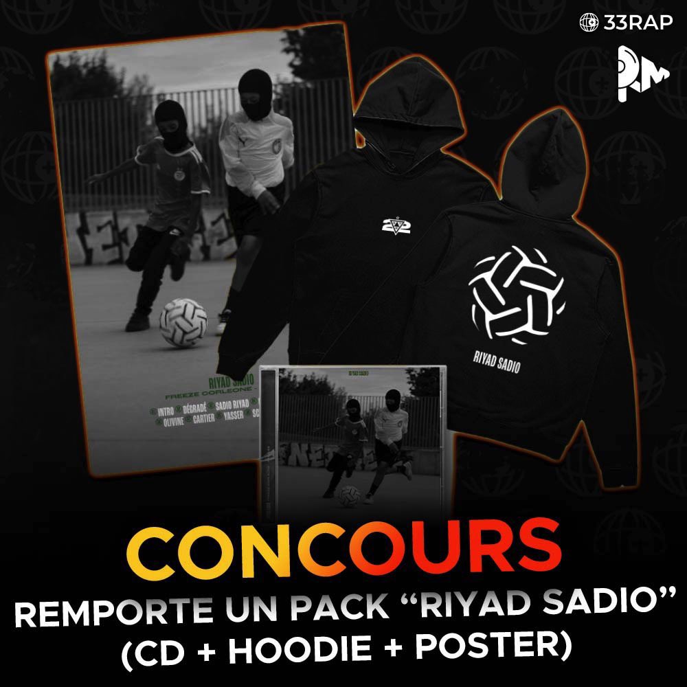 _RapMinute's tweet photo. « Riyad Sadio » de Freeze Corleone &amp; Ashe 22 sort le 4 mars, on fait gagner un pack collector avec @plus33rap 🌐

RT + Follow @_RapMinute et @plus33rap + Mentionne 2 ami(e)s !

Tirage au sort le jour de la sortie du projet. https://t.co/c6uCch8c4z