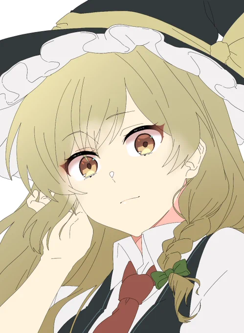 塗り方どうしようかずっと悩んでる魔理沙 