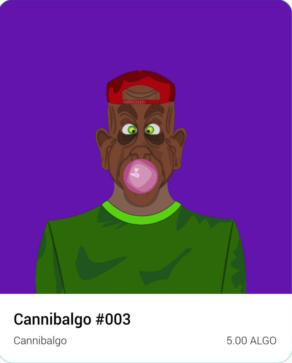 He is started chewing gum to stop eating people #Algofam #Algorand #AlgoNFT #ALGONFTs ab2.gallery/asset/572335397