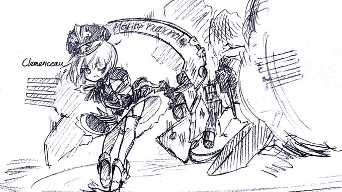 またもタグを付けられないオーバーぶりですが、クレマンソーちゃん。
意外と描くの難しかったのです……君も随分、姉妹艦とデザイン違うねぇ…!! 