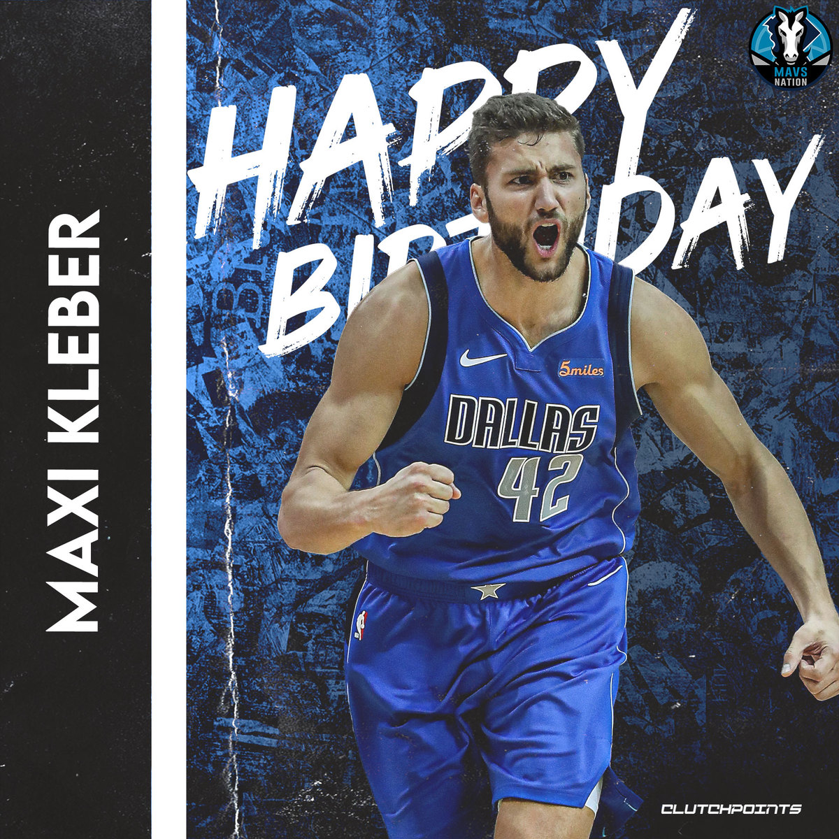 MavsNationCP's tweet photo. Join Mavs Nation as we greet Maxi Kleber a happy 30th birthday! 🥳 https://t.co/6MVOZWLkQQ
