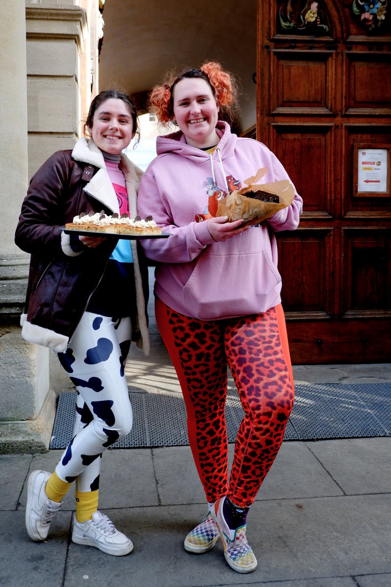 HertfordCollege's tweet photo. Great British Bake Off legends Freya &amp; Lizzie popped in to see us yesterday and learned how to row with the Boat Club! 🧁🚣‍♀️

Look out for a video of their experience coming next week but, as naturals on the river, there wasn't a soggy bottom in sight... https://t.co/tdhya9hoC9