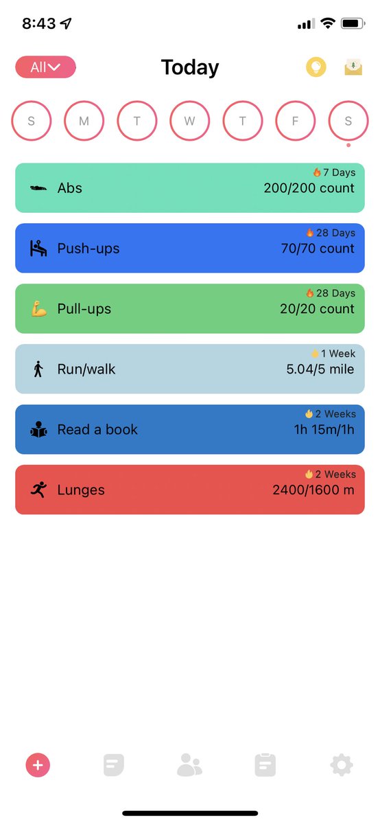 pmilk36's tweet photo. Goal this year was to be consistent and I found a great app to help. Habit is free and has a nice Widget you can use to keep your goals visible, even tells you what your streak is! https://t.co/XdE3Z0guja