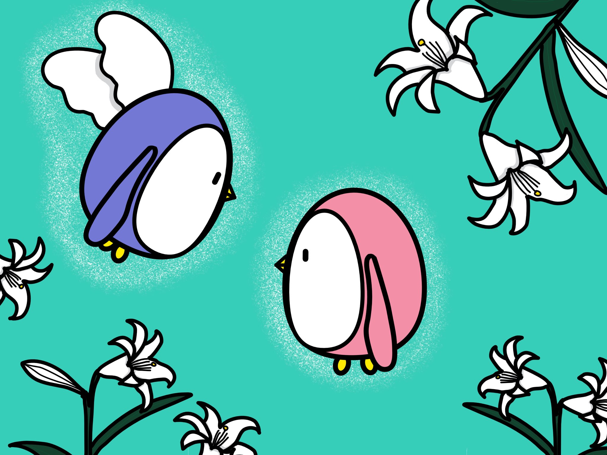 ゆづき 受胎告知 Annunciation ガブリエル 大天使ガブリエル 大天使 天使 Archangel Gabriel 聖母マリア Virginmary ペンギン化 ペンギン イラスト T Co Pip3tqaptb Twitter