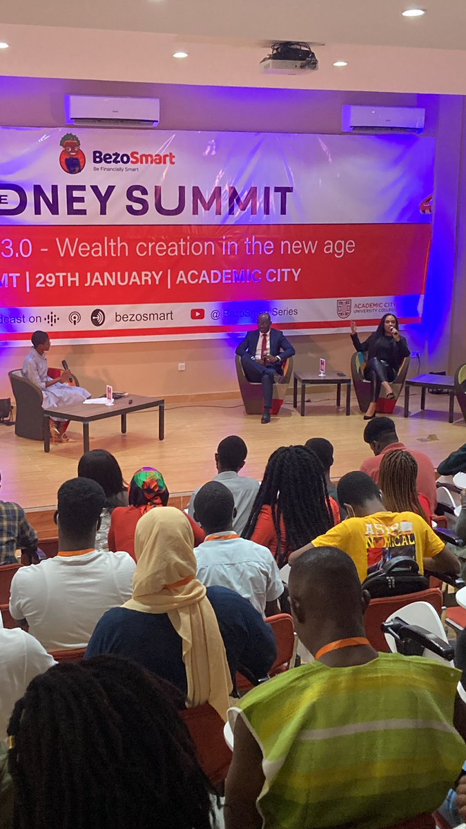 #themoneysummit Up next is our panel discussion with Harrison Ahorgba (VC at InvestCorp) and Charmaine Hayden (VC at GoodSoil), moderated by @ZoeAbuBaidoo 

#wealthcreation #themoneysummit #bezosmart #bezomoney