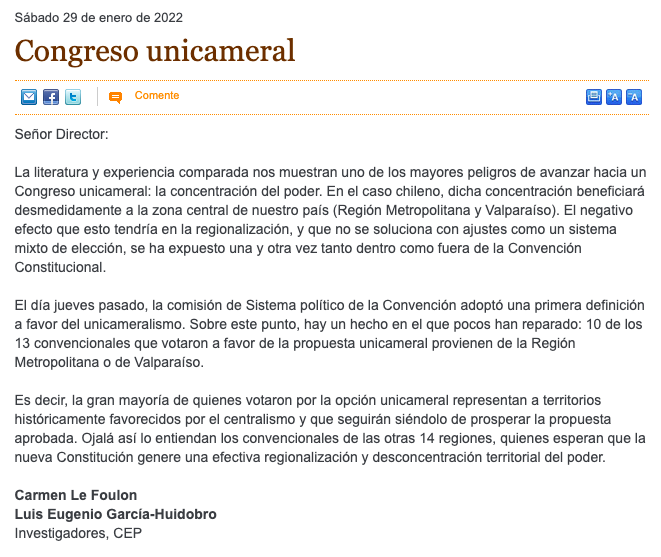 javiparada's tweet photo. "Congreso unicameral", por Carmen Le Foulon y
Luis Eugenio García-Huidobro. "La literatura y experiencia comparada nos muestran uno de los mayores peligros de avanzar hacia un Congreso unicameral: la concentración del poder." X un Congreso bicameral firma https://t.co/CxygYLTJ87 https://t.co/Pkh2McFis6