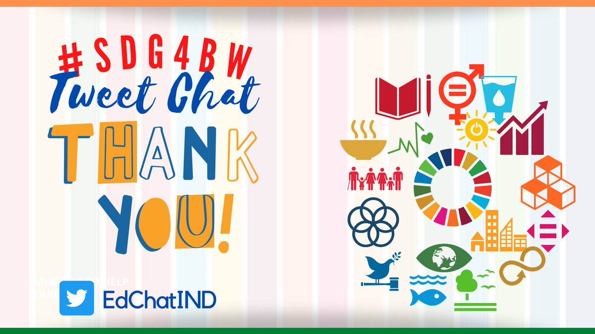 EdChatIND's tweet photo. Thank you dear educators for joining us in our first #SDG4BW tweet meet
See you next month 🙂
Take care https://t.co/BuJkJPNWWB