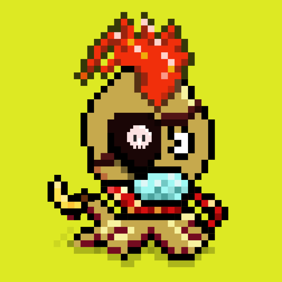 0xV4lu4b13's tweet photo. Some babies @OctopixArt  were born, here #5. 
Love this pirate with his tiny banana! 🐙🍌❤️
#NFT #NFTs #NFTCommunity #nftcollector https://t.co/PtZ7YHA2uE