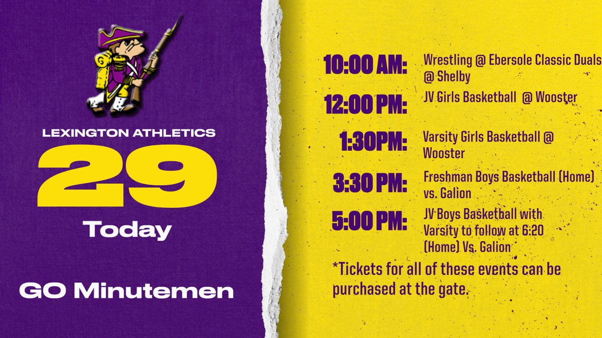 Another big day of Lexington Athletics.  

GO LEX!