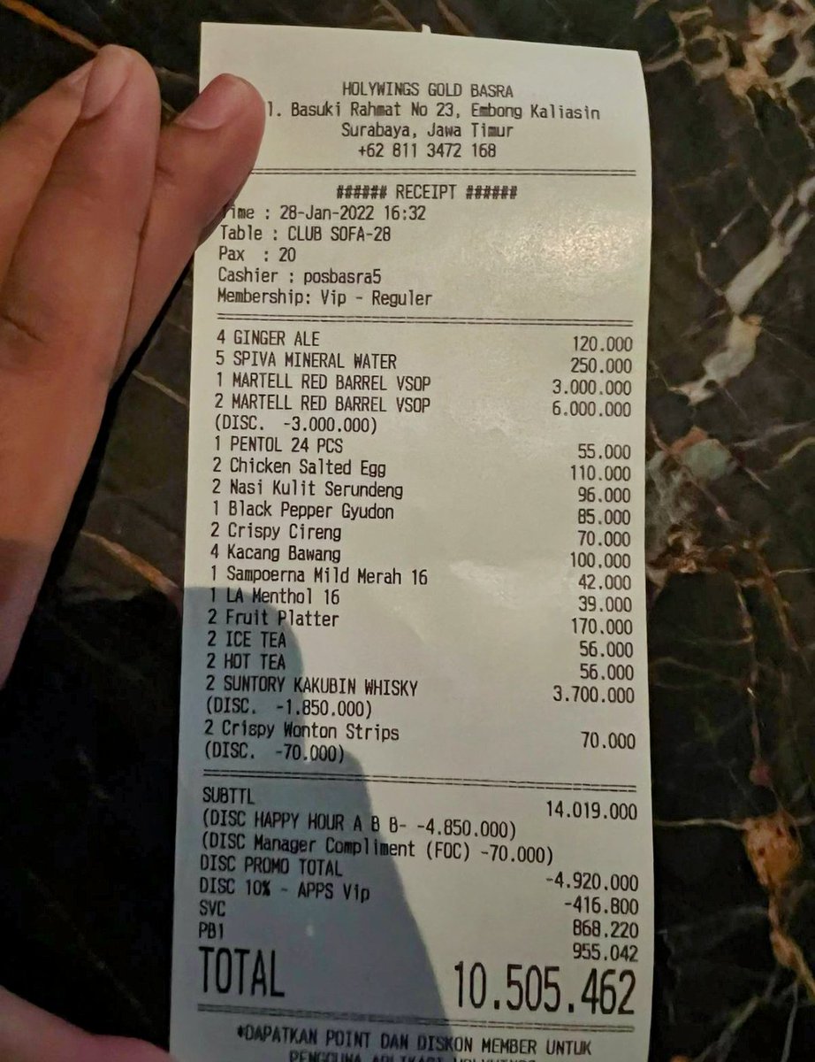 banggavann's tweet photo. @txtfrombrand Kira² kalok HW Jogja harganya sama gak ya. Ini semalem aku mabok habis segini. Ini HW Surabaya Pusat. https://t.co/j0AKsQO3rd