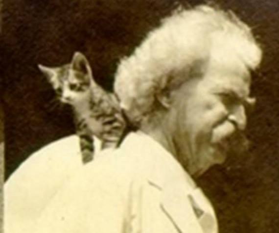 Smart_Rhino's tweet photo. In Lisa Mannetti's The New Adventures of Tom Sawyer and Huck Finn, the two boys have reincarnated as twin cats, and they're familiars for a modern-day witch. This is thoroughly appropriate, knowing how much Mark Twain loved cats.

https://t.co/j6RJhT0Kno

#MarkTwain #catlover https://t.co/sJ2cOCi4Ev