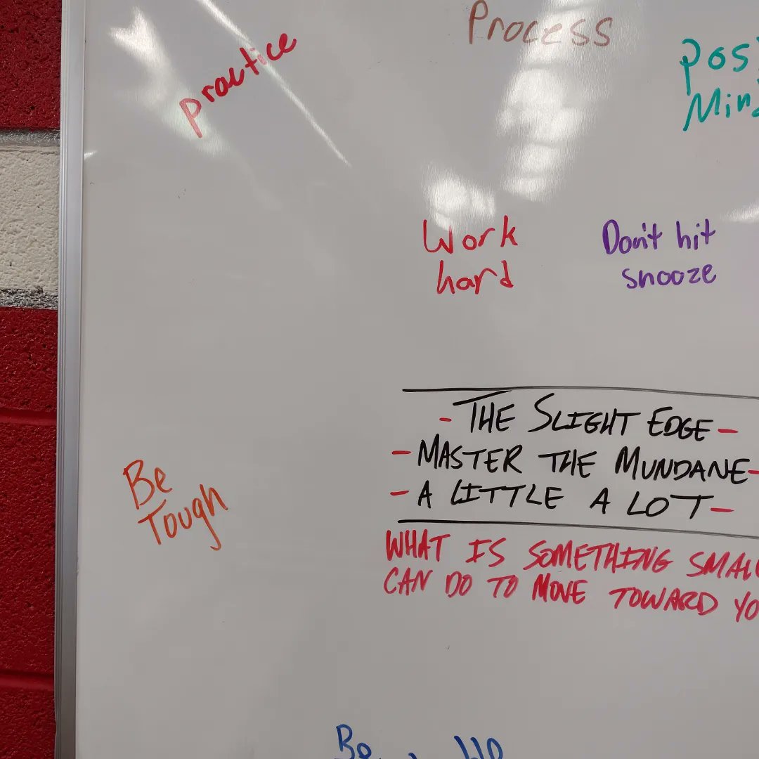 MediaNielsen's tweet photo. This week's weight room white board responses. 

#culture #tradition #strengthandconditioning #weightroom #theslightedge #masterthemundane https://t.co/jjpDmpu3nQ