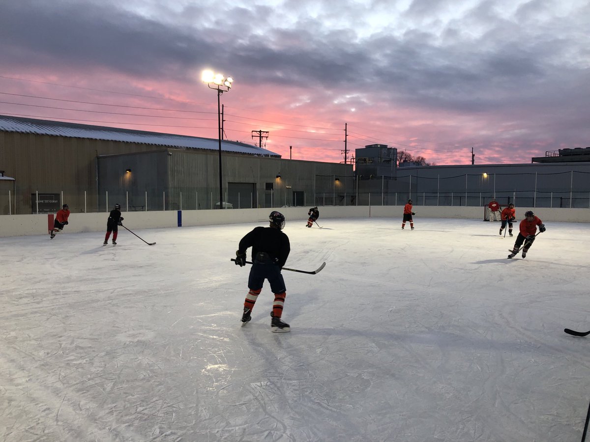 Tough to beat these views during practice!  Always a great day when we get to skate outside.