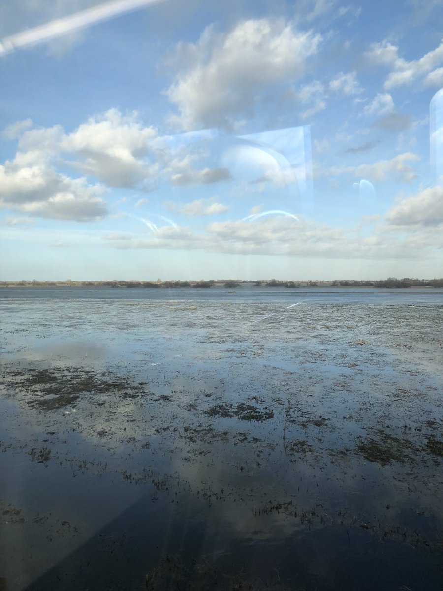 neilsta84's tweet photo. Fields between #pymore and #welney #cambridgeshire #wetland view from the train https://t.co/otlyeaQxJ3