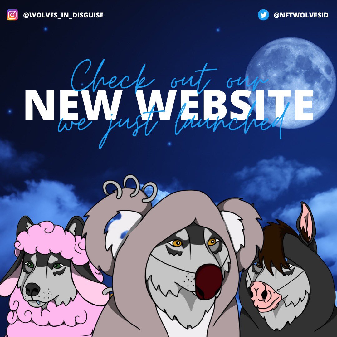 NFTWolvesID's tweet image. Check out our new website (beta) at wolvesindisguise.com and get some info on our Roadmap! 👏🏻💪🏻
