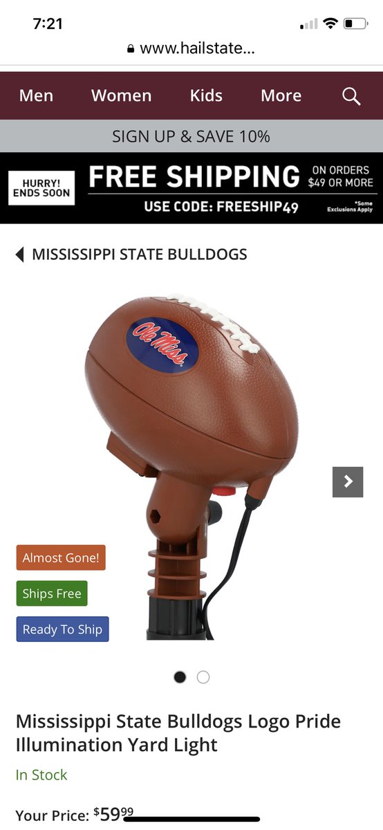msumom60's tweet photo. @HailState These are screenshots from a Mississippi State Athletics sponsored ad on Facebook; please ask for a refund of your advertising dollars! https://t.co/NnGIoIwe82