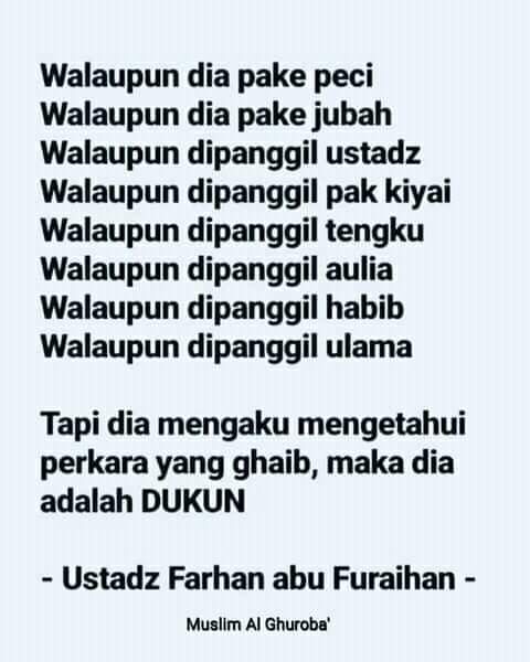 fotodakwah's tweet photo. Dukun https://t.co/SLfVVPaE9D