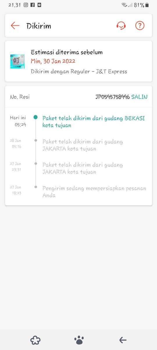 nhe_dha's tweet photo. @jntexpressid paket ga sampe2 ini.. jnt skrg knapa lama mulu ya dateng paketnya.. no resi JP1934942804 dan JP0595758996.. tolong donk.. ada masalah apa ini.. https://t.co/jX5j1qTmAV