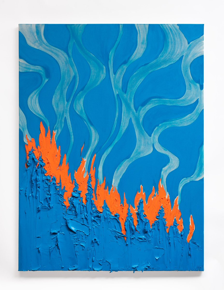 Blue and Orange, oil on canvas, 2021