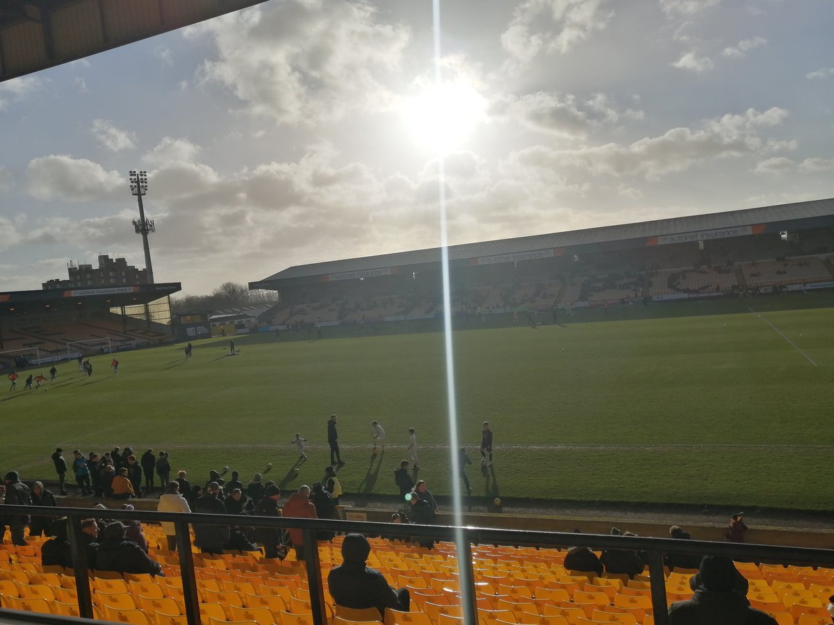 DurberBen's tweet photo. Back at a windy Vale Park as #pvfc look to put an end to their five game winless run as they face a struggling Scunthorpe United. https://t.co/FvTHNd6baW