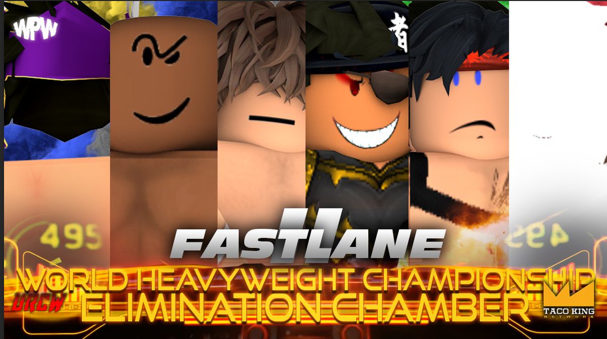 WPWMedia's tweet photo. FASTLANE 2/5/2022:
The WORLD HEAVYWEIGHT Championship Elimination Chamber is NEARLY FULL!
With the likes of, #ExtractedForce, #KingLashley, #HOOK, @BFRCinos &' #ZanDaniels, who will claim the LAST SPOT in the CHAMBER!?
#WPWFastlane2 https://t.co/bklSCQEqV5