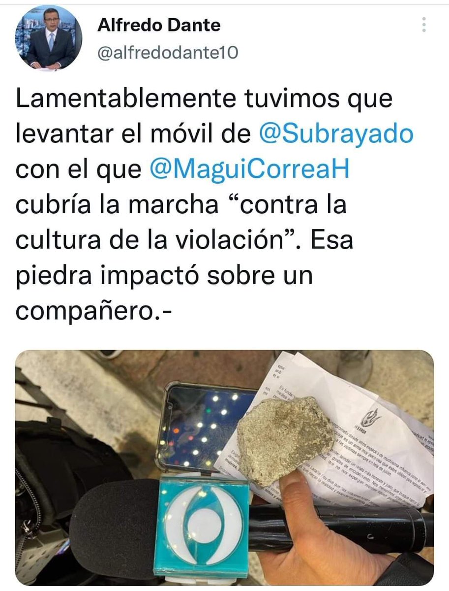 SERGIOCASALES's tweet photo. @ValentiEsteban Mi solidaridad con la trabajadora de canal 10 y sus compañeros. https://t.co/4r5ZBQ2eS7