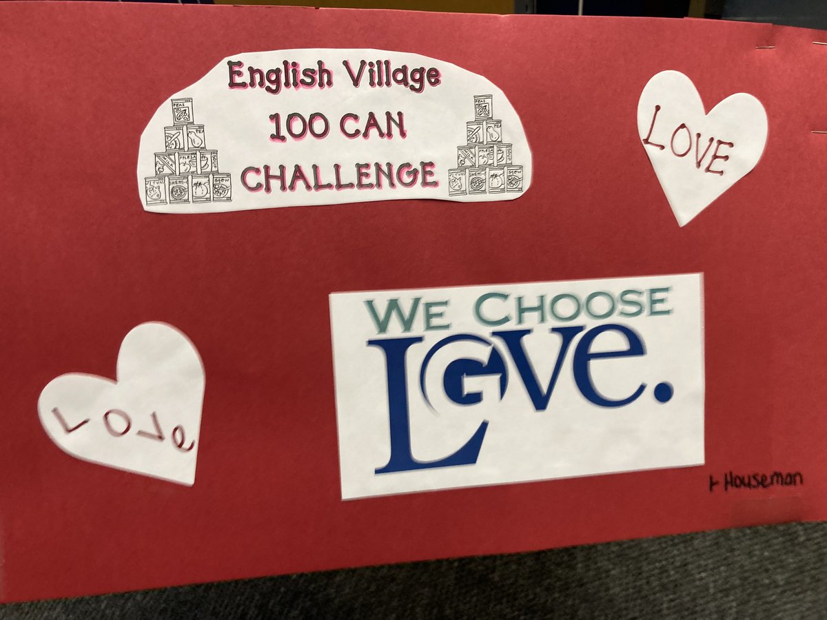 English Village staff and families accept our GCSD Choose Love challenge! Here we go!!!@greececentral @englishvillage2 ⁦@GCSDsuper⁩