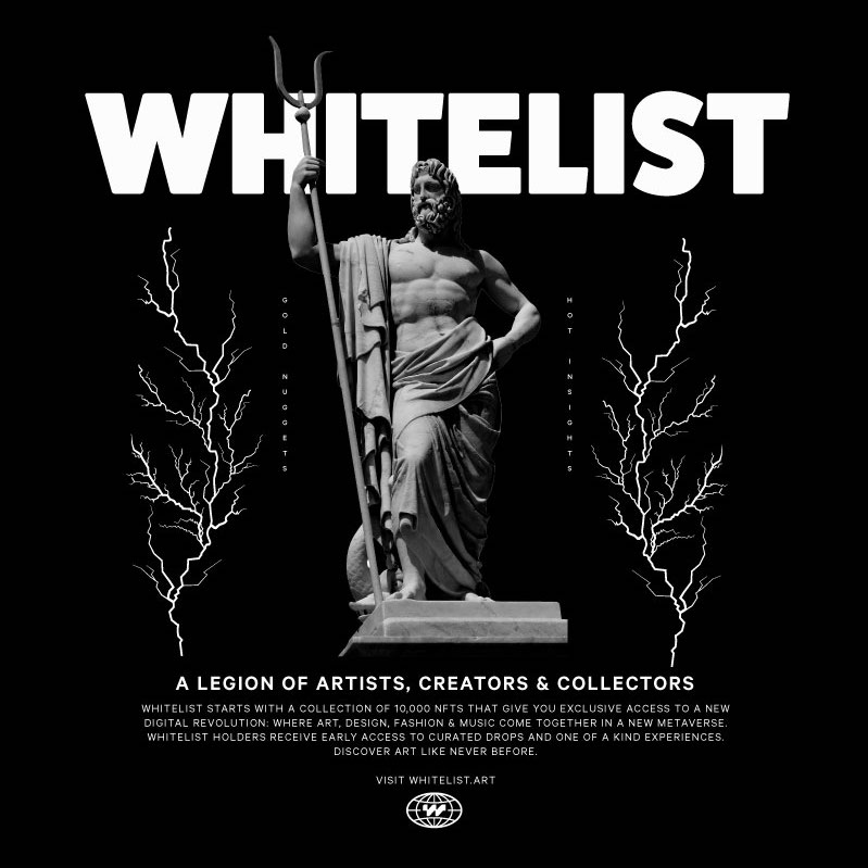 Together with @artoninternet &amp; @thenftfilm, we are giving our community 100 WHITELIST passes! 👁

WL passes will be given to the first 100 that:

1️⃣ RT + Like the tweet
2️⃣ Follow @whitelistart + <a href="/dissrup1/">Dissrup</a> 
3️⃣ Tag 3 friends

#NFTdrop #NFTgiveaway #NFTs #NFTCommunity #NFTart