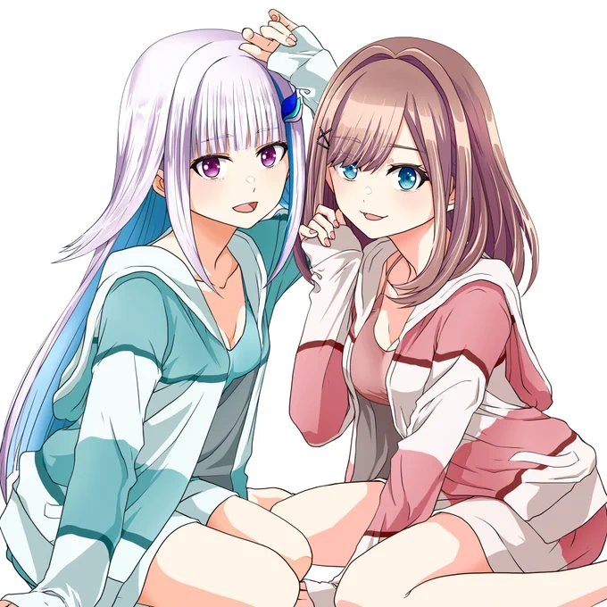 #女の子二人のイラストを貼る見た人もやる 
#るるのアトリエ 
#ヘル絵スタ 