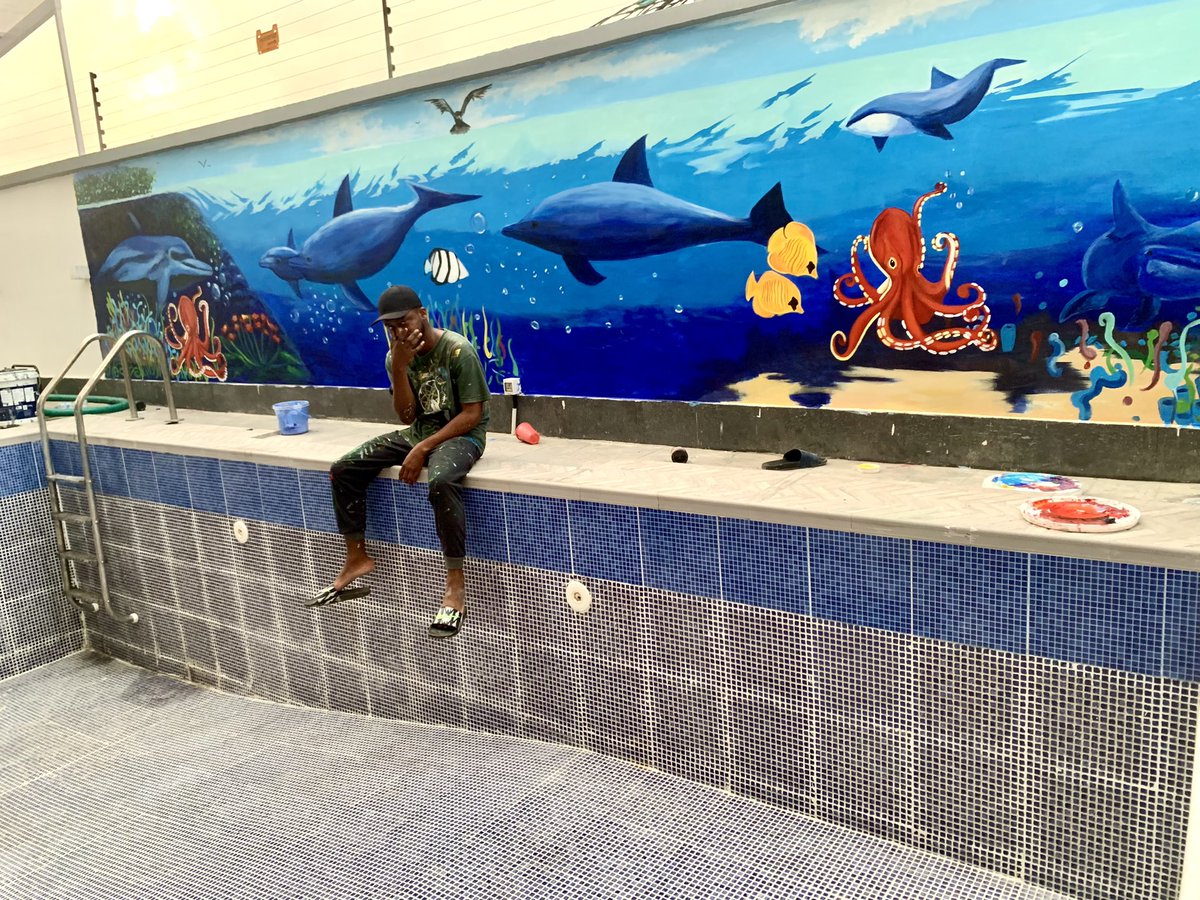 ojeohis_'s tweet image. Hi Twitter. Ohis Ojeabuo is my name, I’m a final year medical student in Unilag. I painted this “Aquatic theme” mural for a client. Kindly retweet ❤️🙏🏽