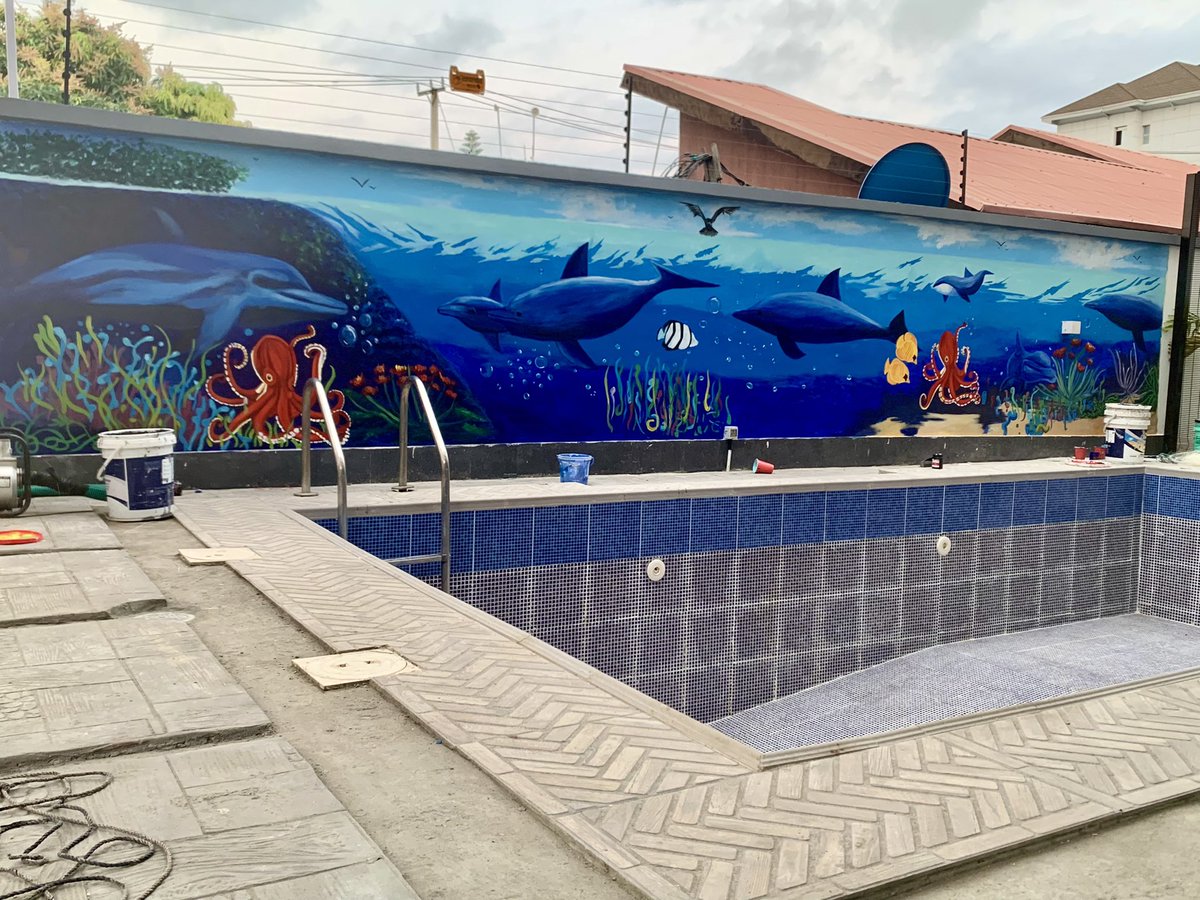 ojeohis_'s tweet image. Hi Twitter. Ohis Ojeabuo is my name, I’m a final year medical student in Unilag. I painted this “Aquatic theme” mural for a client. Kindly retweet ❤️🙏🏽