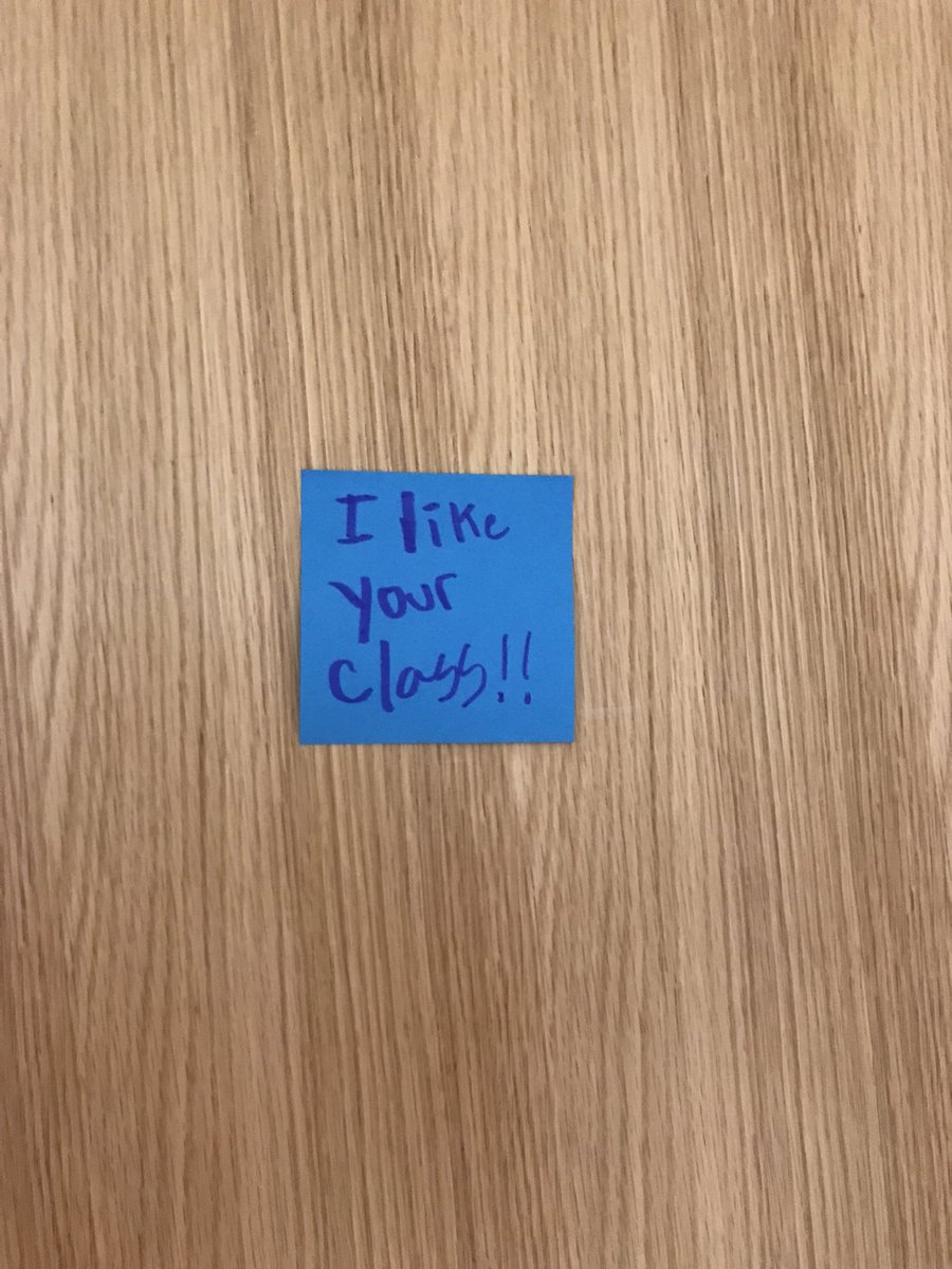mmspecarbone's tweet photo. Found this on my classroom door yesterday 😬 
Thank you to the random stranger doing an act of kindness @MMSBlazers 
I love that you are in my class, spreading joy around like confetti 💪💙🐎 #Millbrookstrong https://t.co/A0jS223qIx