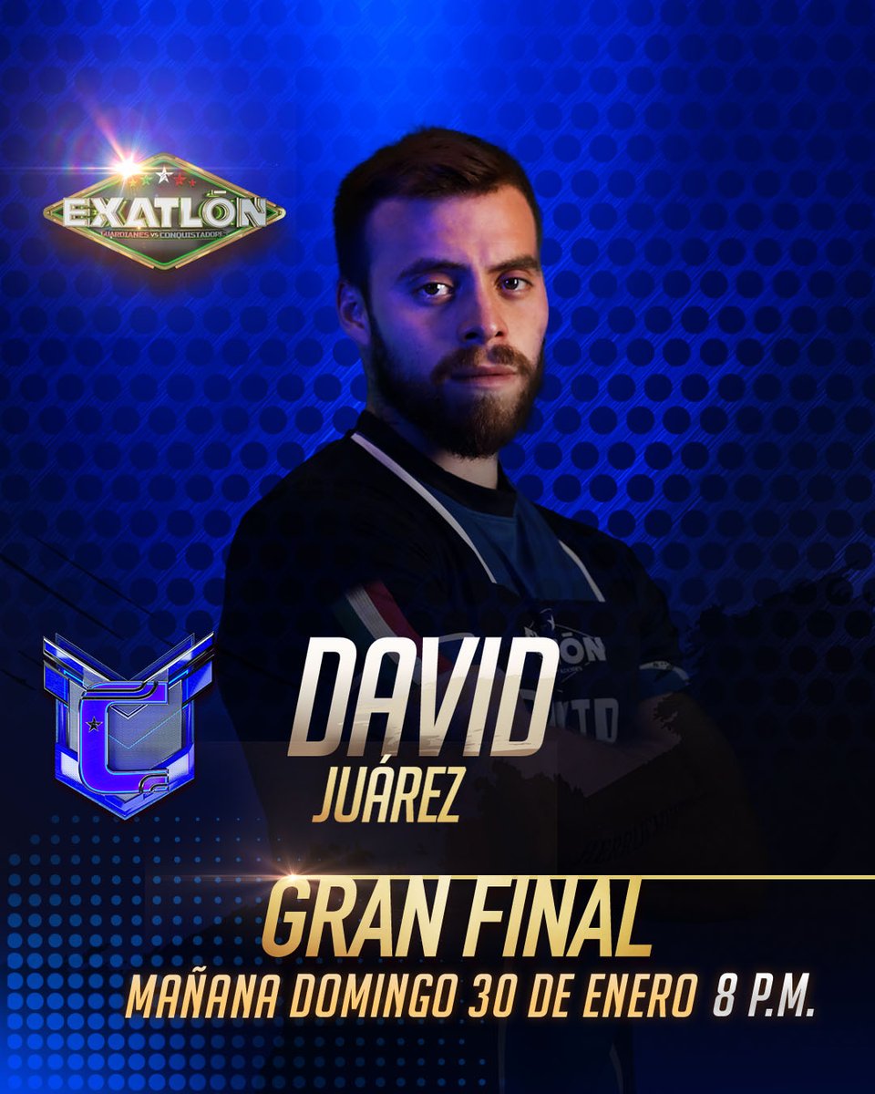 𝗗𝗮𝘃𝗶𝗱 𝗟𝗔 𝗕𝗘𝗦𝗧𝗜𝗔 es finalista y luchará con todo por conseguir la gloria en esta final azul varonil de #ExatlonMx... 🔵🔥 ¿Es tu favorito? 🌴

𝗠𝗔𝗡̃𝗔𝗡𝗔, gran final a las 8 p.m. por 𝗔𝘇𝘁𝗲𝗰𝗮 𝗨𝗡𝗢. 🏆