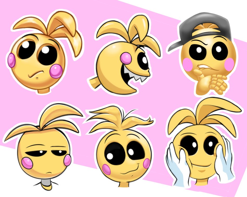 Cute Love taste Toy Chica doodles. 