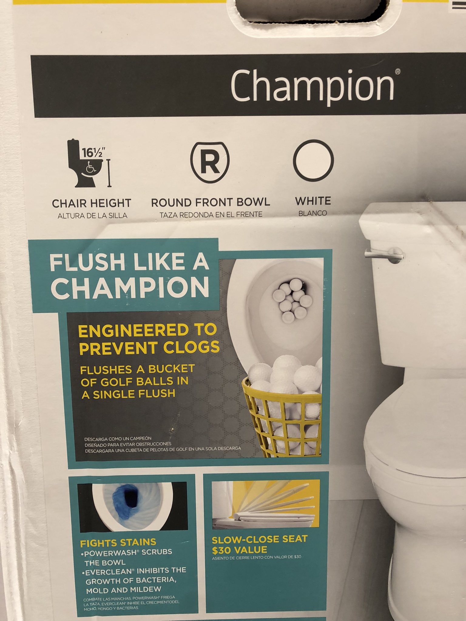 Toilet that 2024 flushes golf balls