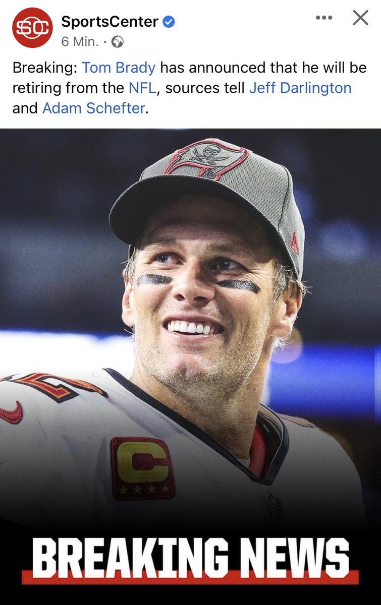 #TomBrady beendet seine Karriere. 22 Jahre, 7 Super Bowl Ringe. 
The GOAT. Thank you!