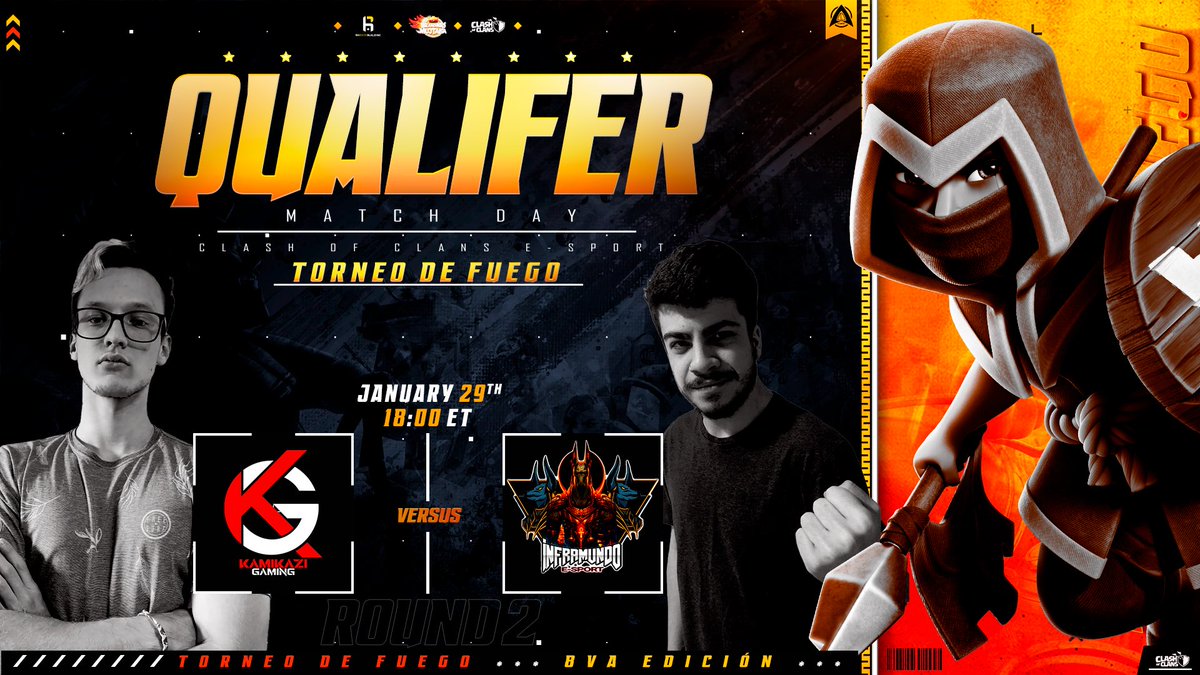 🛑LIVE🛑
#ClashEsports 

😱4 Guerras seguidas🔥
Clasificatorio Ronda 2
<a href="/CamaleonGaming_/">Camaleón Gaming</a>🆚@ArcaUnited 
<a href="/BrothersArmyCOC/">Brothers Army COC</a>🆚<a href="/AlianzaChileCoC/">Alianza Chile</a> 
<a href="/ColombiaTop1/">Colombia Top</a>🆚<a href="/DK_2nd_Brigade/">DK 2nd Brigade</a> 
<a href="/kamikazi_coc/">Kámïkázï Gaming</a>🆚@teaminframundo 

🏆Tournament @FireFiera 

📡Facebook fb.gg/v/aRlPq2bbQ7/
Fuegooo🤟🏼🔥