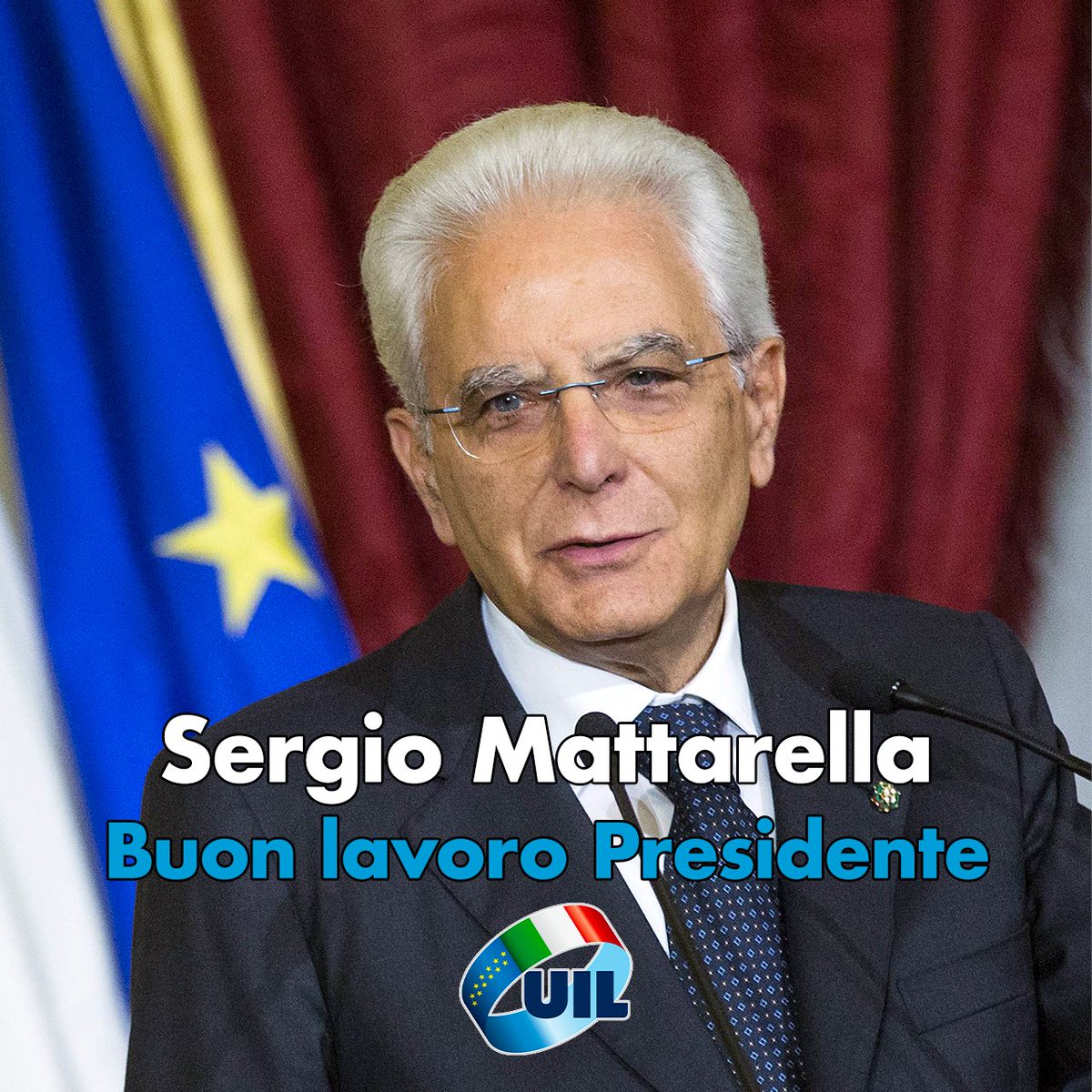 I nostri auguri a Sergio Mattarella per la rielezione a Presidente della Repubblica. Grazie per la sua abnegazione e la sua disponibilità al servizio dello Stato. La sua autorevolezza rappresenta una garanzia per il Paese. 
(PierPaolo Bombardieri, Segretario Generale UIL)