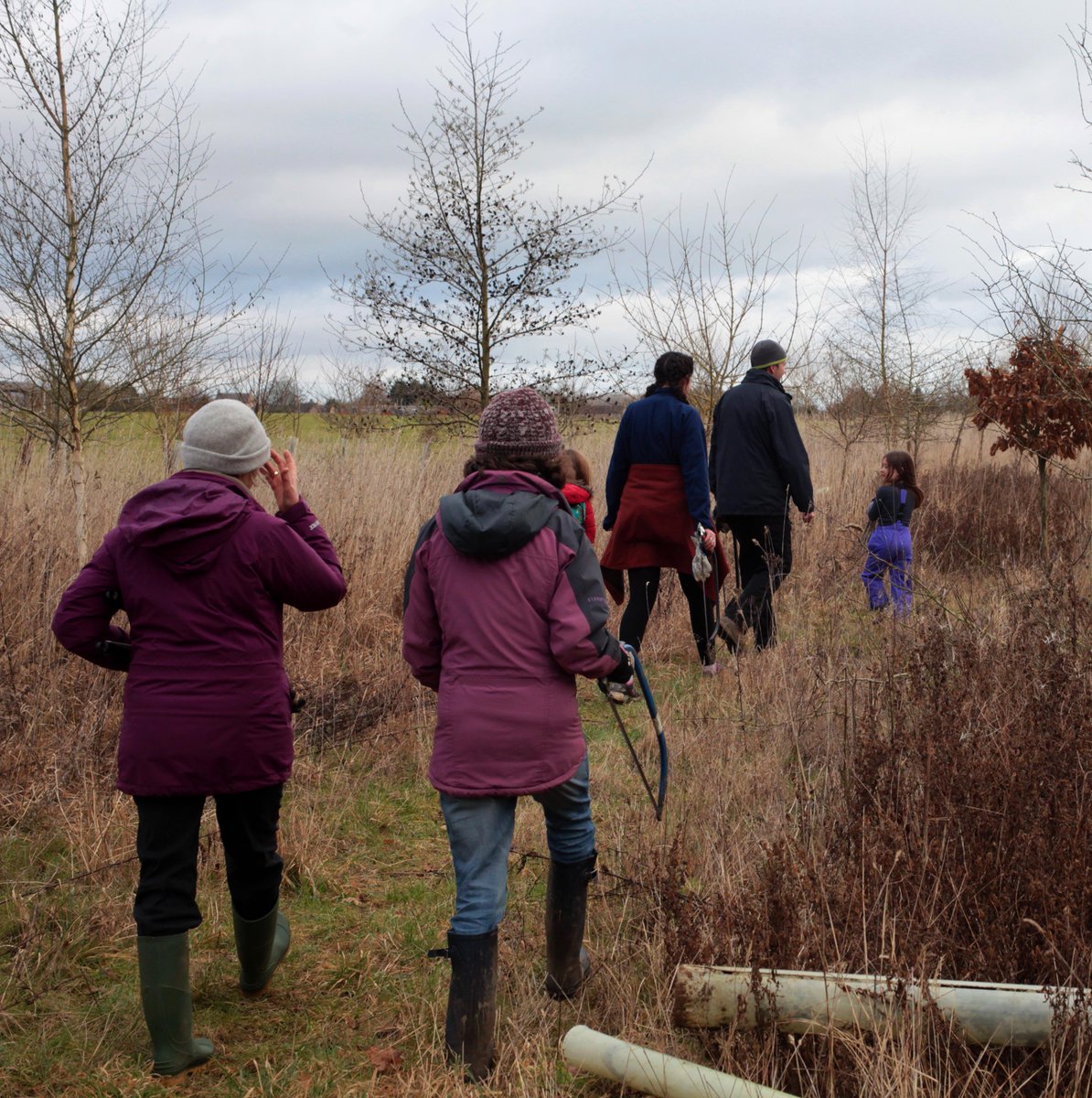 Huge thanks to our local team of volunteers who helped us with some woodland management today! Hope you enjoyed your campfire cuppa and donuts!