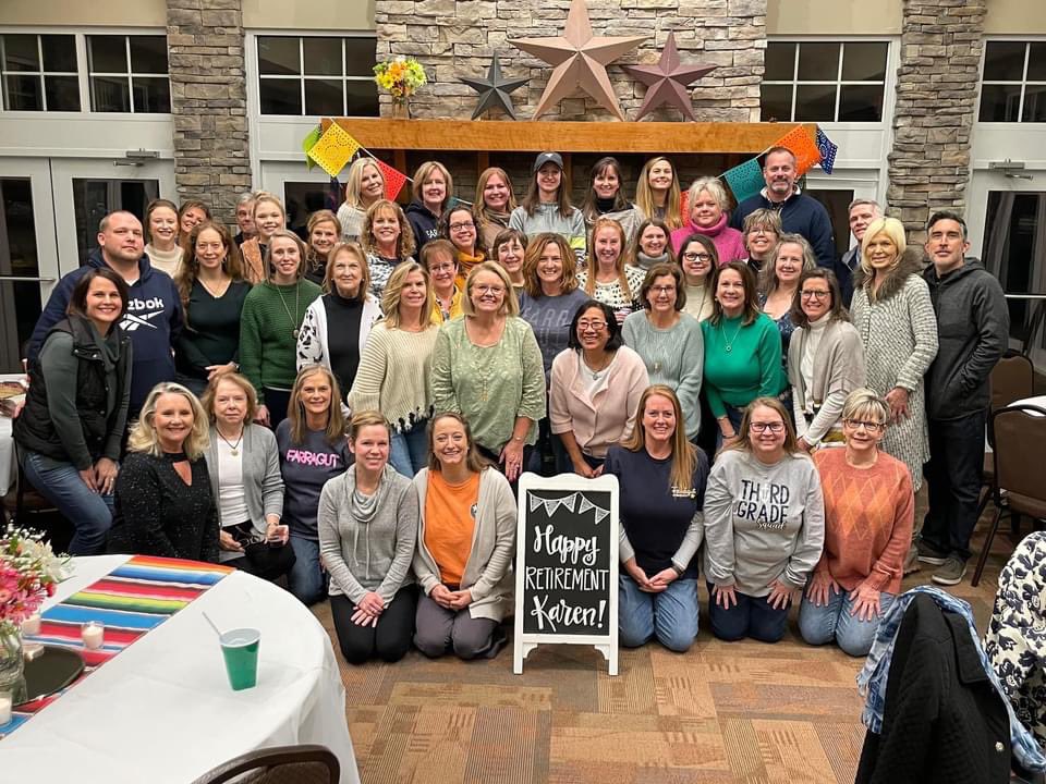 FarragutS's tweet photo. We will miss you, Karen Whitney. Happy retirement to our sweet bookkeeper. https://t.co/pAulLVPLHA