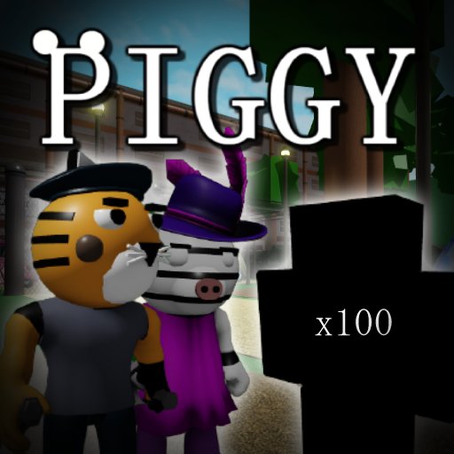 Piggy but it's 100 Players (Roblox Piggy Game) 