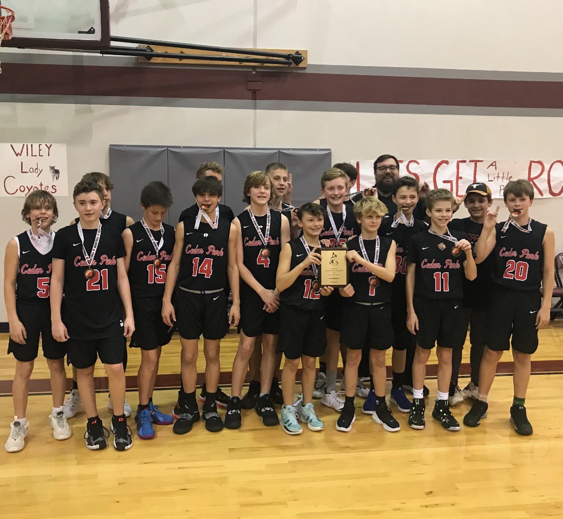 CPMSathletics's tweet image. Our 7th grade B team boys won the B Tournament!!!! Way to go boys! #TheStandard 

8th grade boys B team took third place!!! Great weekend of basketball by our teams!! #cppride