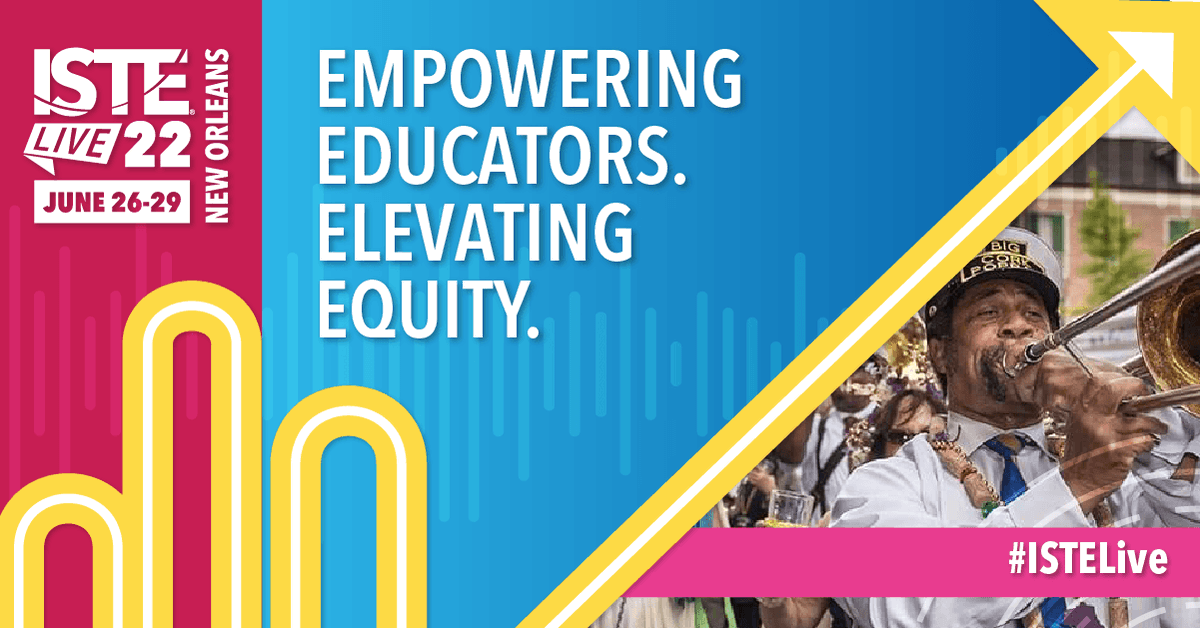 Go big in the Big Easy, my hometown! ISTE Live is back in person in New Orleans, June 26-29! Register now and get the best choice of hotel rooms. Plus, check out all the ways you can attend! Register now at isteconference.org. #ISTELive
