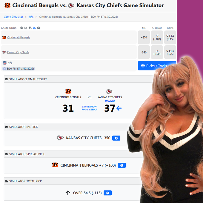 Who's going to the Super Bowl? Make sure you check out the CapperTek Game Simulations for the Bengals