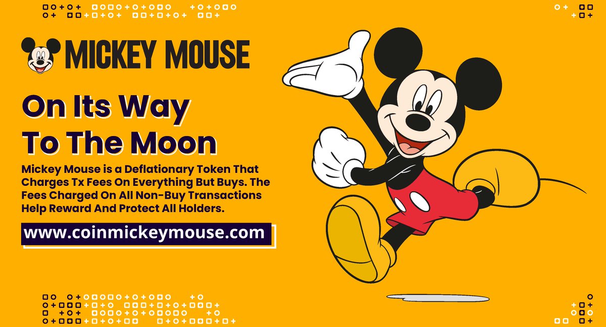 mickeymousedefi's tweet photo. @elonmusk I have mentioned ealier 
@mickeymousedefi
 , a potential x100 deflationary gem! 🚀 

This tweet of Elon makes it really interesting! ⬇️ Don’t miss the hype 👀 

TG : https://t.co/SFydjNTAvq
Web : https://t.co/xowgxY8heU https://t.co/rD6vHFhPDO