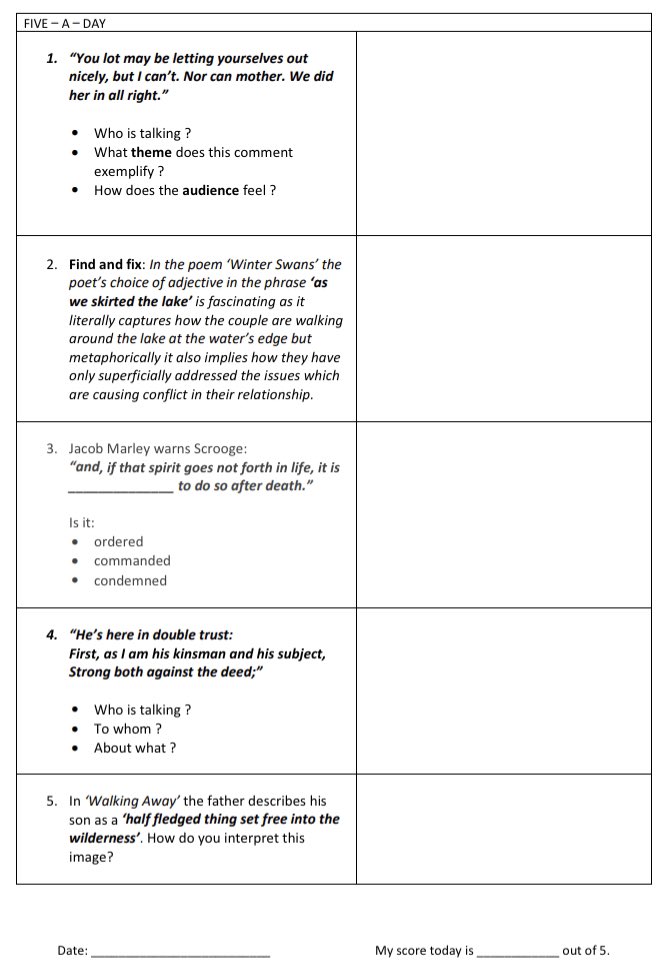 Matt Lynch (@mathew_lynch44) on Twitter photo A booklet of 49 lessons worth of ‘5-a-day’ retrieval practice starters for ACC, MAC, AIC and L&R poetry, like this 👇 Help yourself 😊 <a href="/Team_English1/">Team English</a> dropbox.com/s/w5r3y6igpurk… A booklet of 49 lessons worth of ‘5-a-day’ retrieval practice starters for ACC, MAC, AIC and L&R poetry, like this 👇 Help yourself 😊 <a href="/Team_English1/">Team English</a> dropbox.com/s/w5r3y6igpurk…
