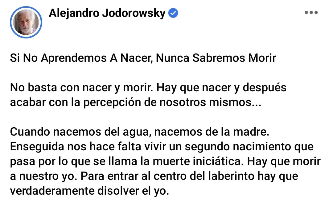 Si No Aprendemos A Nacer, Nunca Sabremos Morir