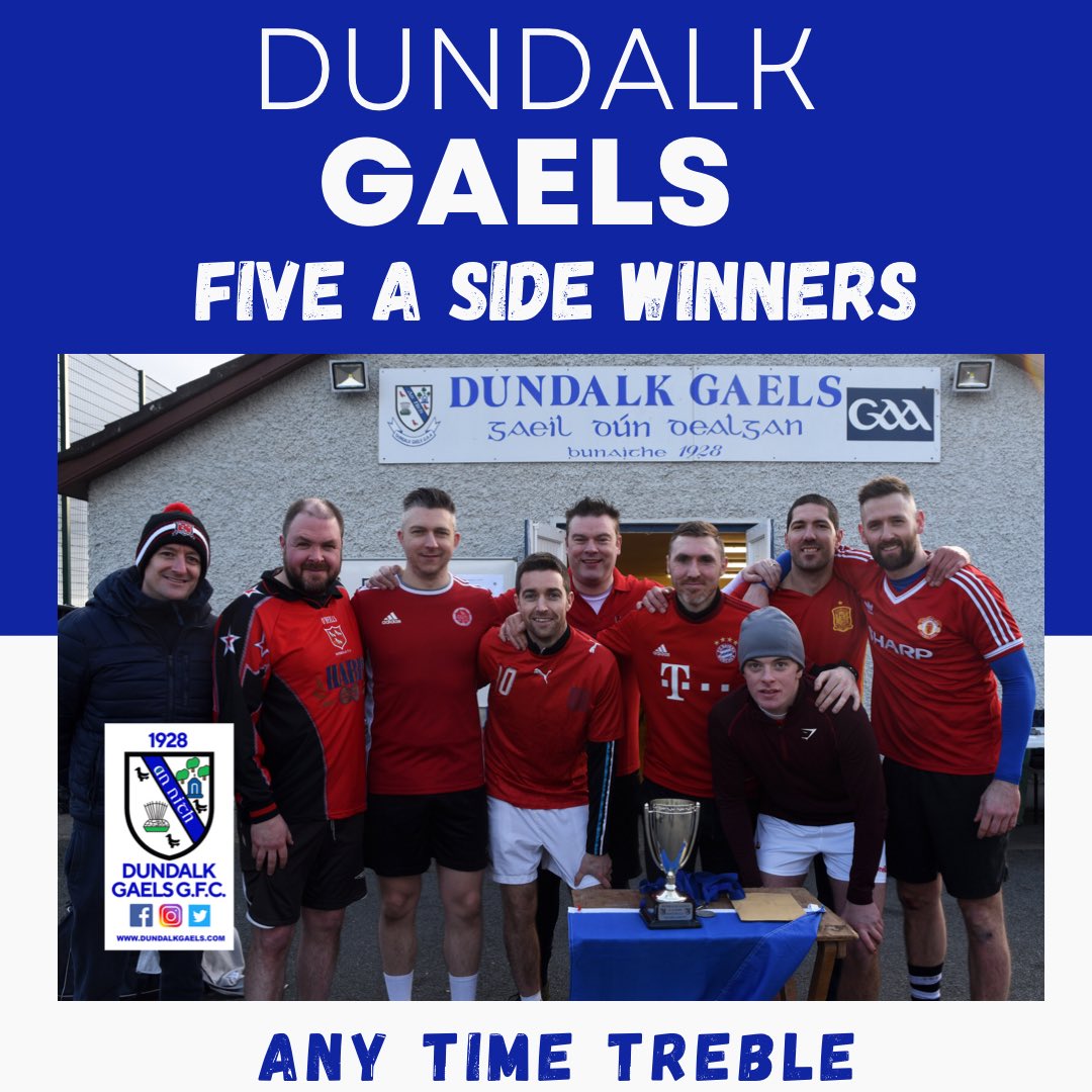 Congratulations to the winners of our five a side football tournament Any Time Treble. Thanks to all the teams that entered. See you all in Byrnes of No.10 for our raffle at 8pm. Still time to donate. 1 entry to the draw for every €5 donated gofund.me/2816e9b8