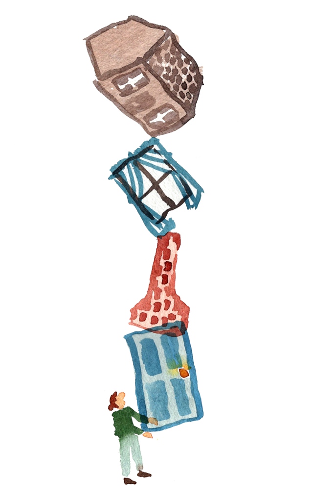 Homeownership sounds like a great idea...until things start to stack up 😬 #EditorialIllustration #AcrylicInk