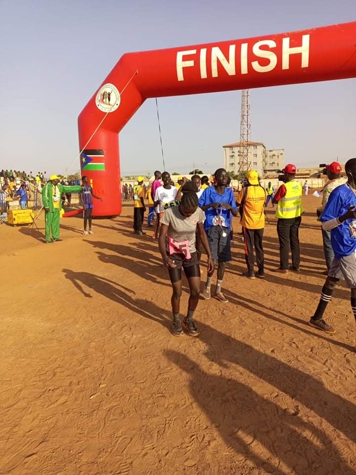 sarahrial's tweet photo. Great South Sudan Run in Wau, WBGS, this morning. Honored to host the RSS Minister of Youth and Sports and guest of honor, governors/ministers/reps of Warrap, EES, NBGS, Lakes, Ruweng, Pibor, friends of RSS, and athletes from Greater Bahr el Ghazal. #SSOT https://t.co/hEbz2oyYe0